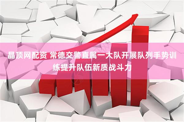 晶顶网配资 常德交警直属一大队开展队列手势训练提升队伍新质战斗力